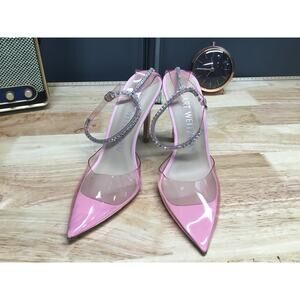 Stuart Weitzman Pink Heels with Silver Accents
